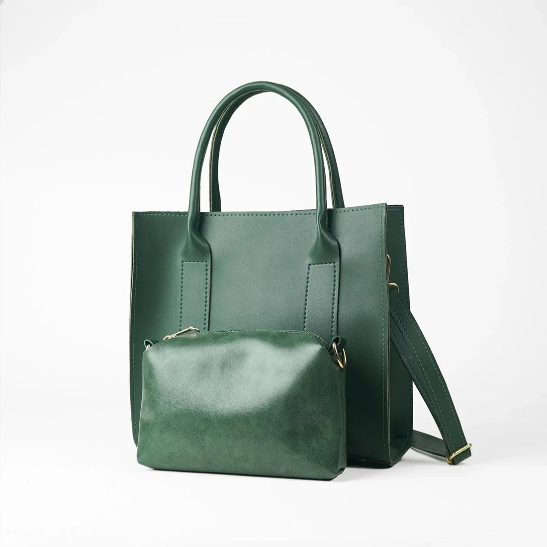 Emerald Green 2-in-1 Tote & Pouch Set
