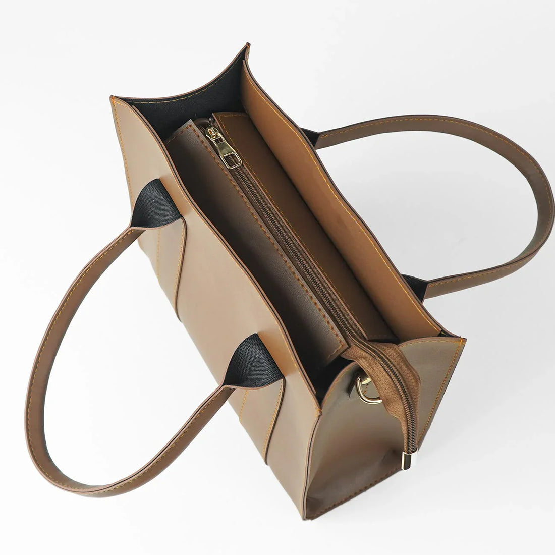 Mocha Brown 2-in-1 Tote & Pouch Set