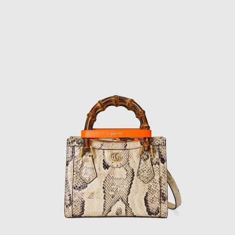 Gucci Diana mini python tote bag - Fashiono