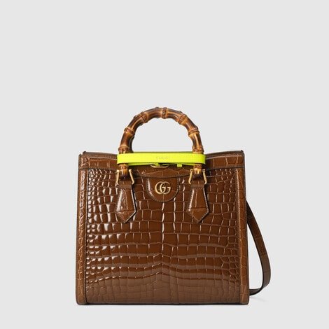 Gucci Diana small crocodile tote bag - Fashiono