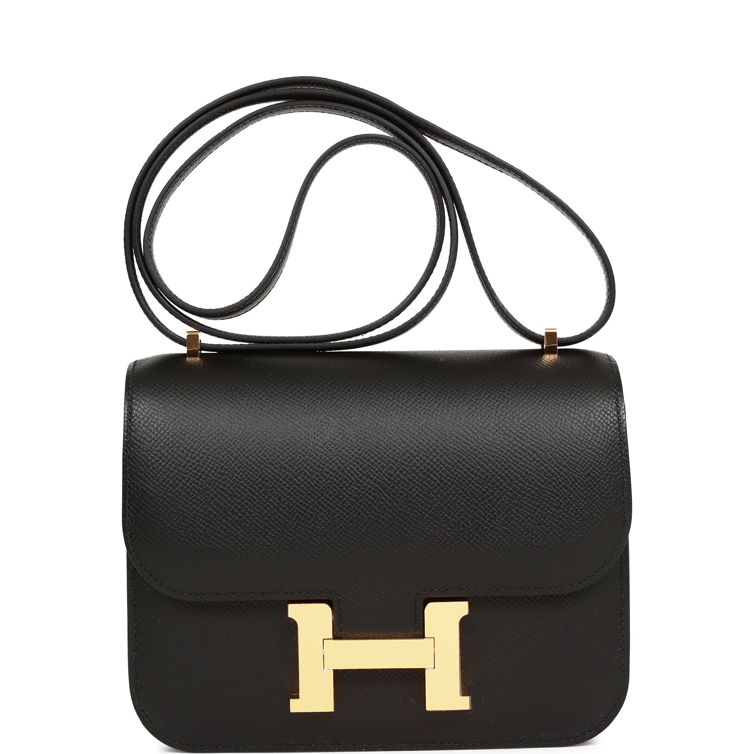 Hermes Constance 18 Black Epsom Gold Hardware - Fashiono