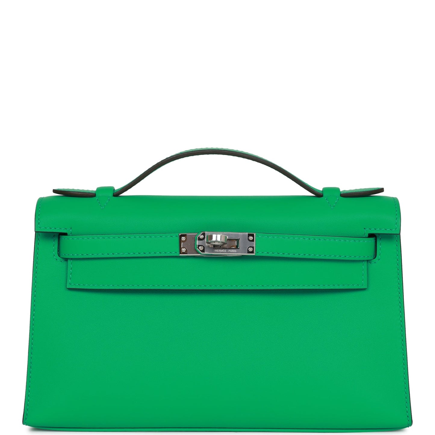 Hermes Kelly Pochette Menthe Swift Palladium Hardware - Fashiono