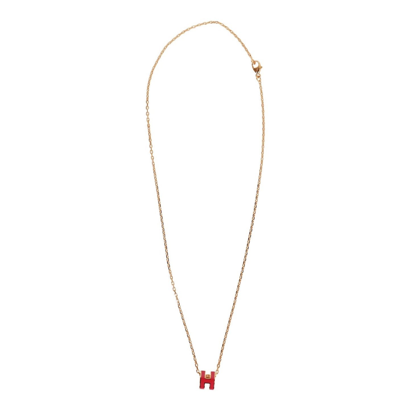 Hermes Rose Extreme Mini Pop H Pendant Necklace - Fashiono