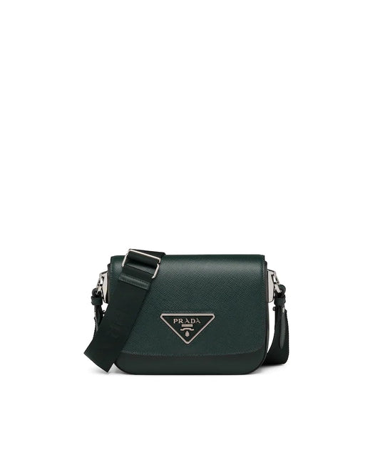 Saffiano Leather Prada Identity Shoulder Bag - Fashiono